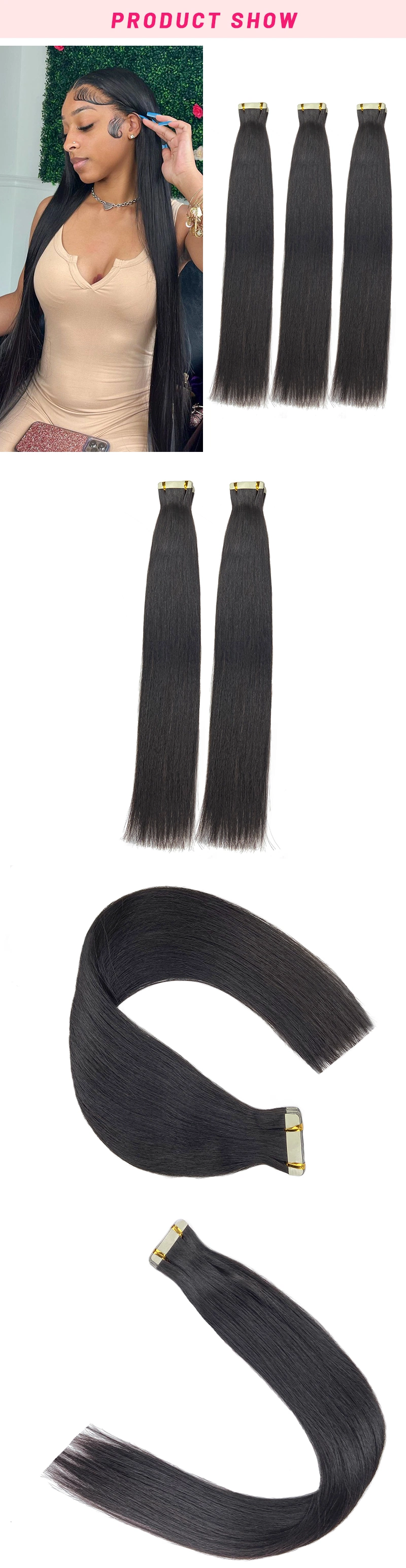 FBLhair Affordable Cheap Remy Black Hair Extensions Tape in Human Hair