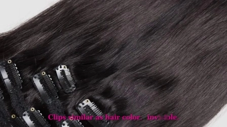 Оптовая продажа 100% человеческих волос на всю голову на заколке для наращивания волос
